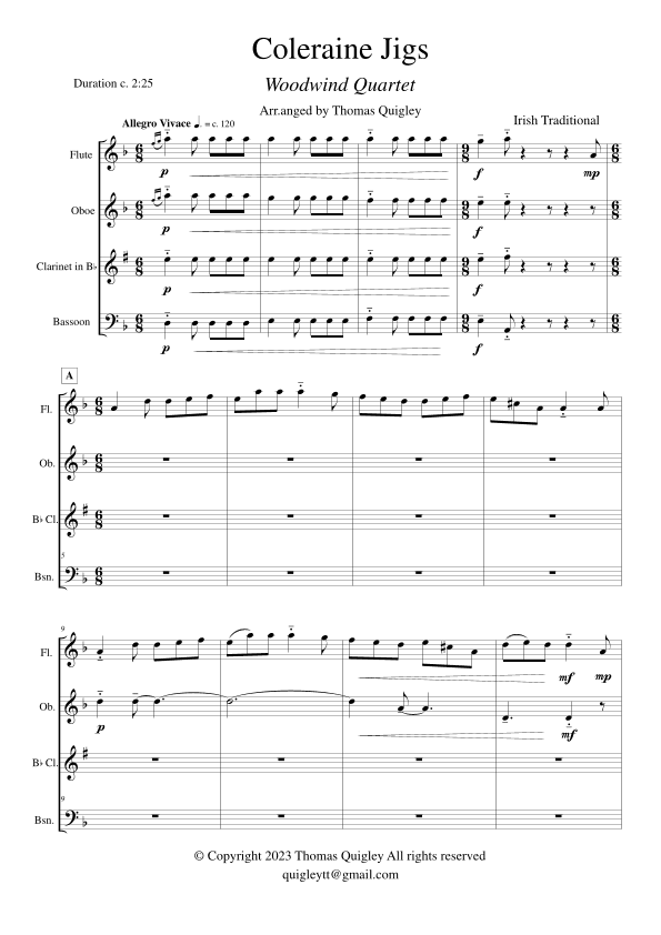 Coleraine Jigs (arr. Thomas Quigley)
