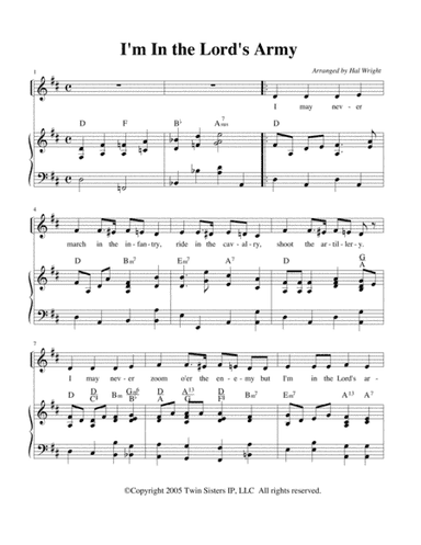 I'm In The Lord's Army (arr. Hal Wright)
