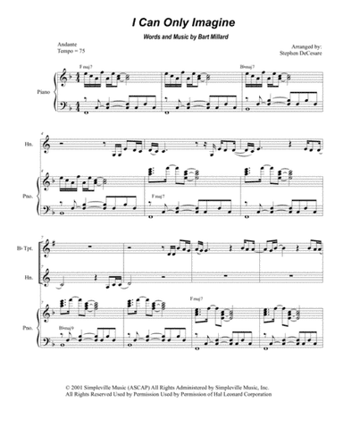 I Can Only Imagine (arr. Stephen DeCesare)