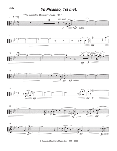 Yo Picasso (1997) viola part