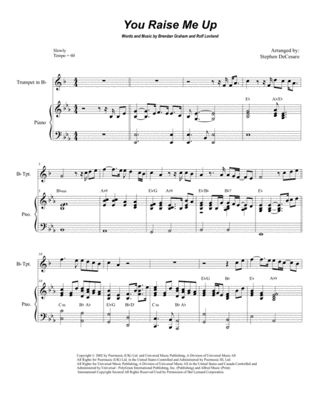 You Raise Me Up (arr. Stephen DeCesare)
