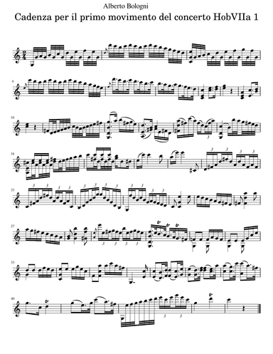 Cadenzas for Haydn's violin concerto in C major HobVIIa 1