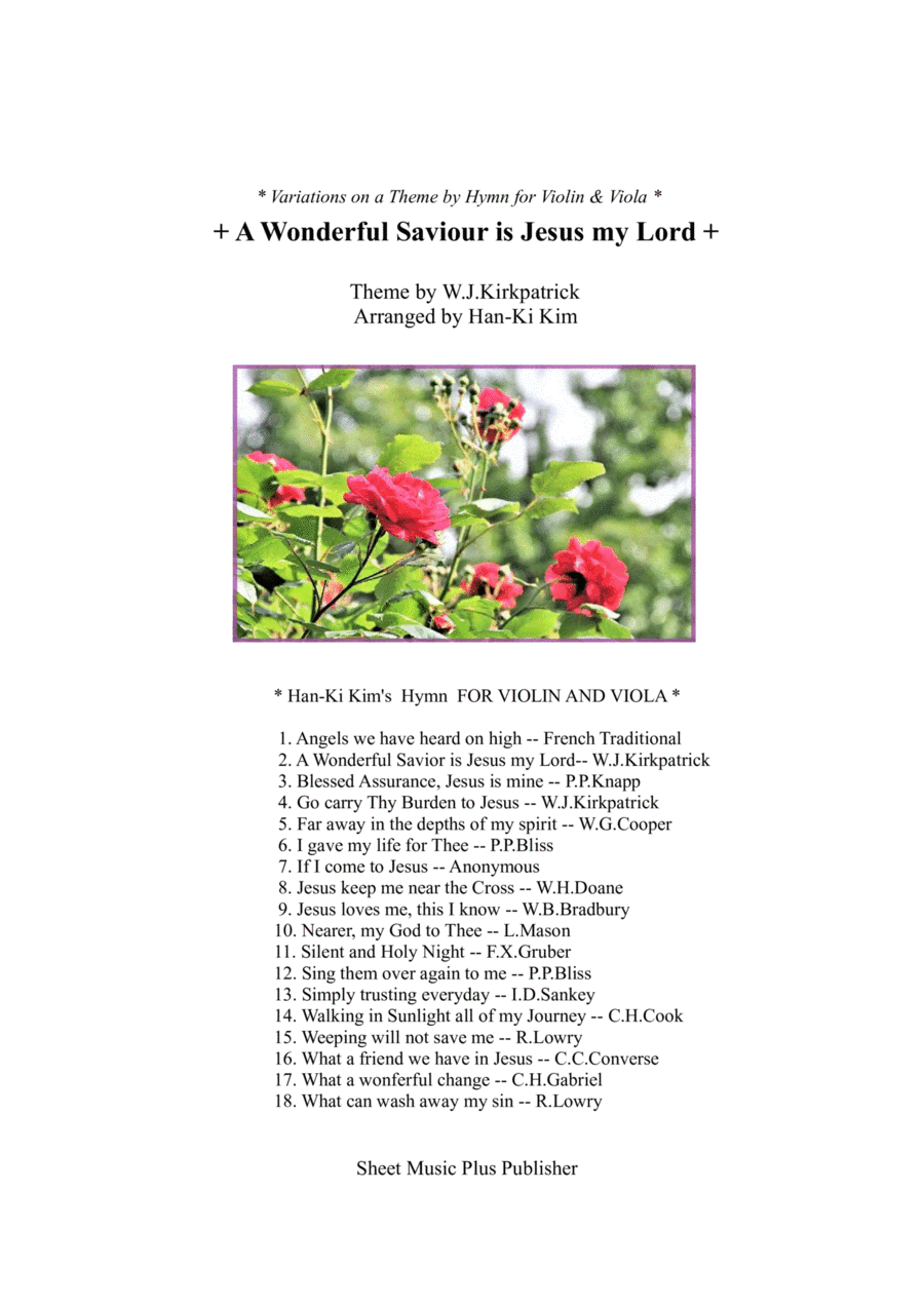 A Wonderful Saviour is Jesus my Lord (For Violin and Viola) (arr. Han-Ki Kim)