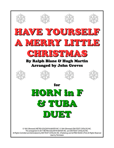 Have Yourself A Merry Little Christmas (arr. John Groves)