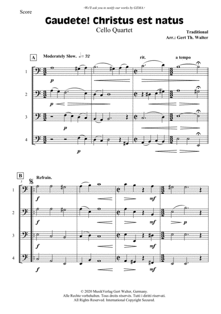 Gaudete! Christus Est Natus (arr. Gert Th. Walter)