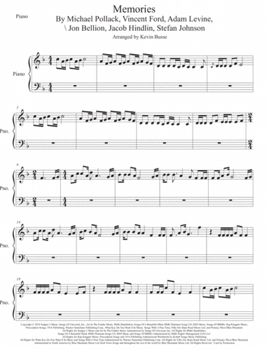 Memories (arr. Kevin Busse)