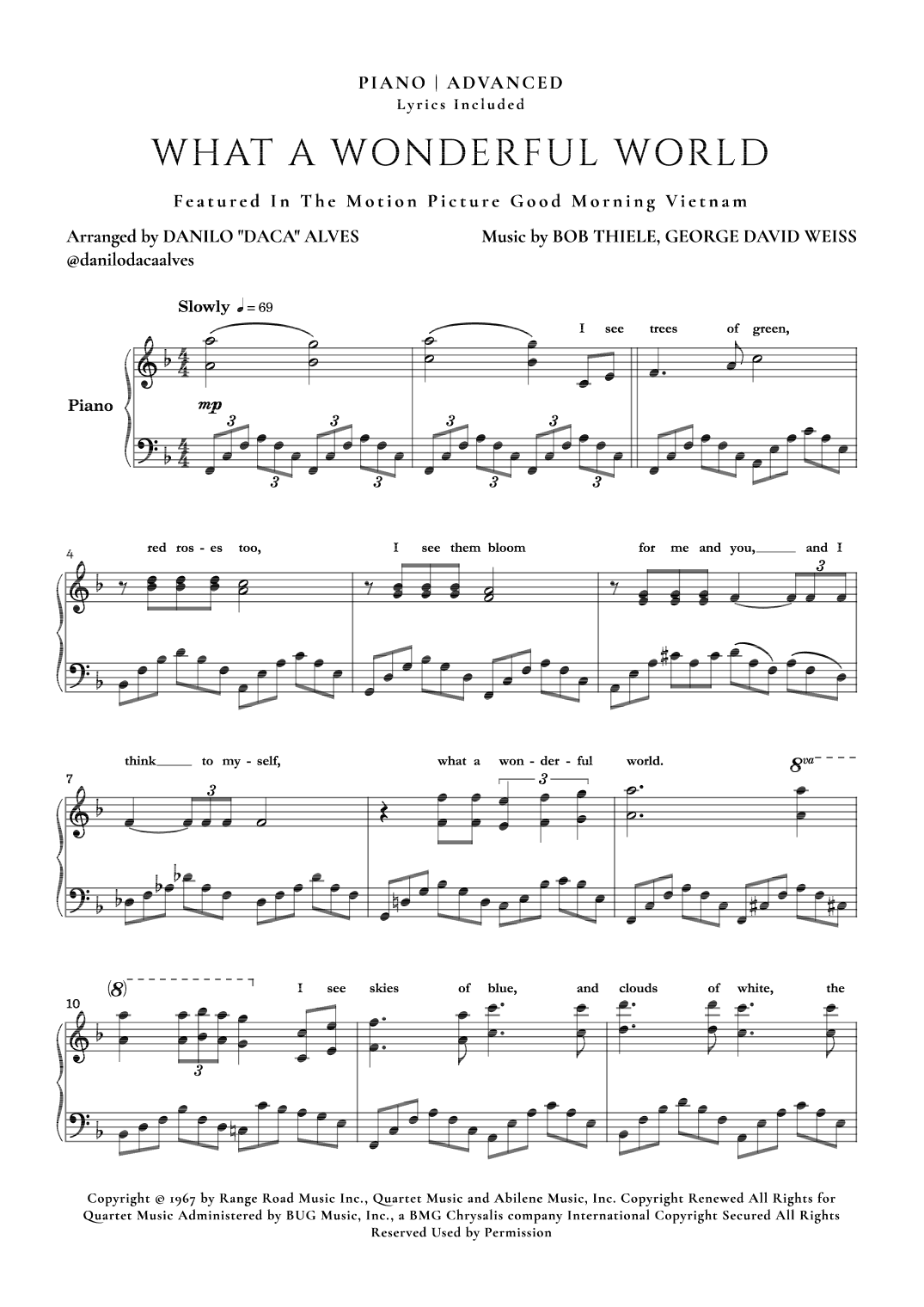 What A Wonderful World (arr. Danilo "Daca" Alves)