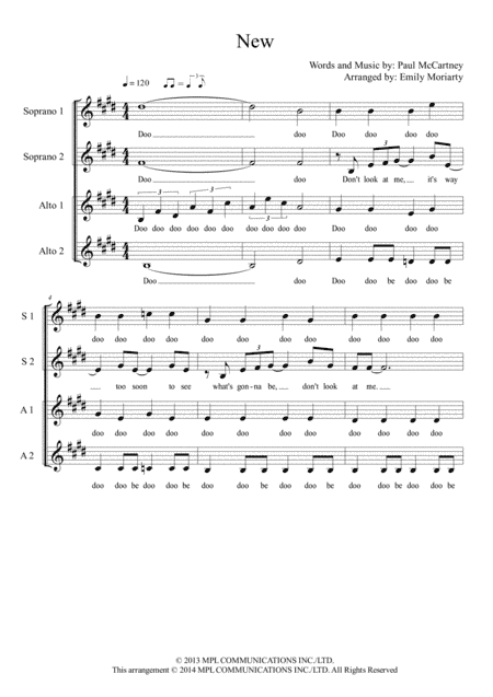 New (arr. Emily Moriarty)