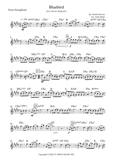 Ikimono Gakari's Blue Bird (arr. Fabio Britto)