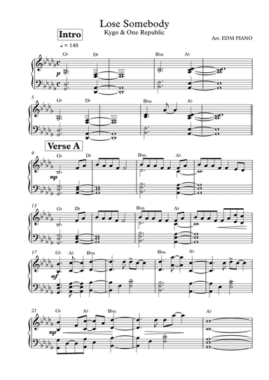 Lose Somebody (arr. EDM Piano)