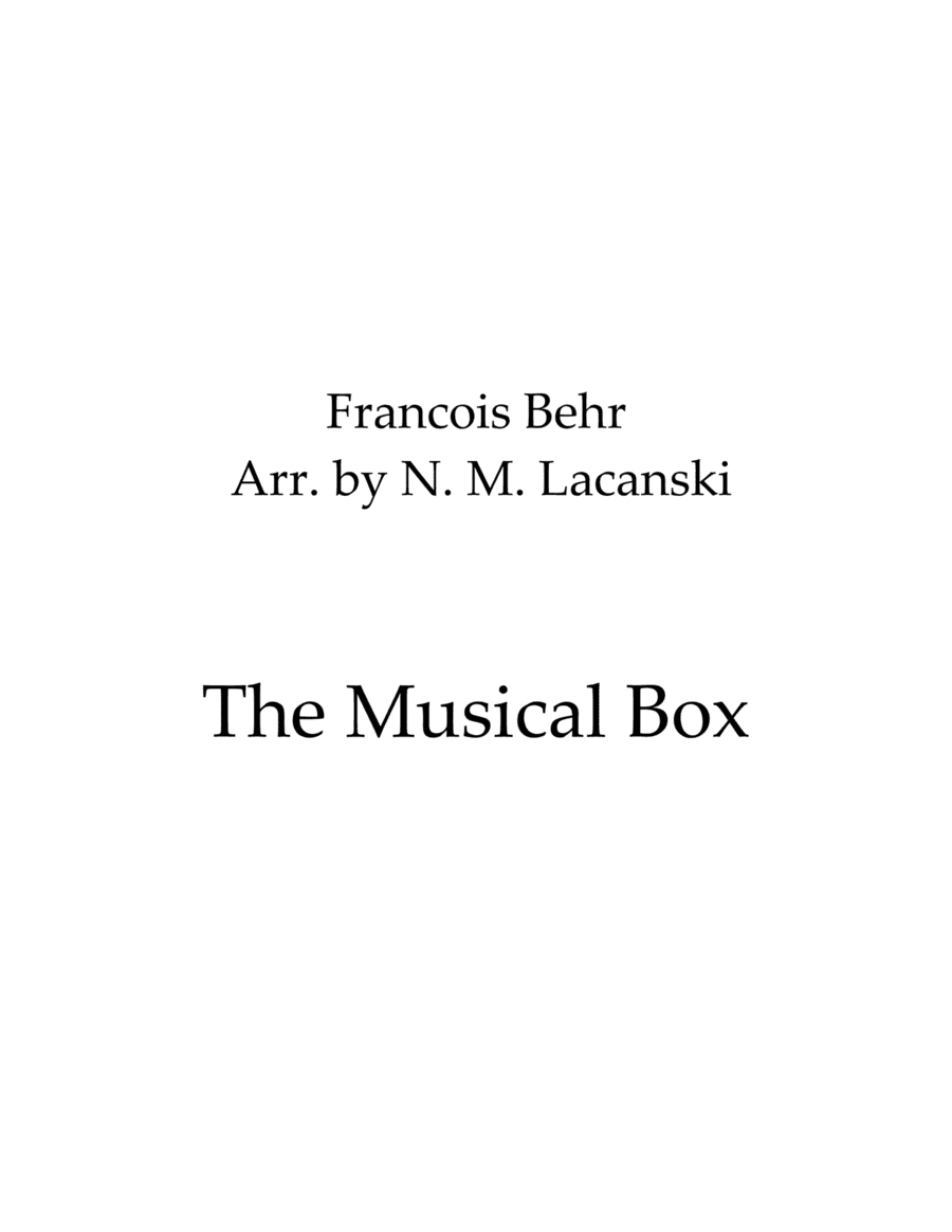 The Musical Box (arr. Nick Lacanski)