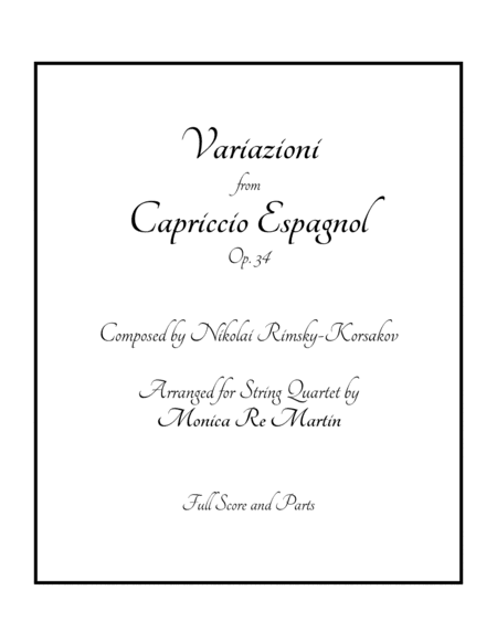 Variazioni from Capriccio Espagnol, Op. 34 (arr. Monica Re Martin)
