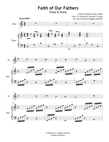 Faith of Our Fathers (Flute & Piano) (arr. Carol Troutman Wiggins [ASCAP])