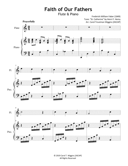 Faith of Our Fathers (Flute & Piano) (arr. Carol Troutman Wiggins [ASCAP])
