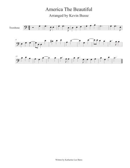 America The Beautiful - Trombone (arr. Kevin Busse)