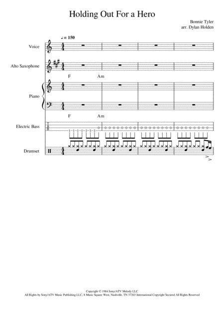 Holding Out For A Hero (arr. Dylan Holden)