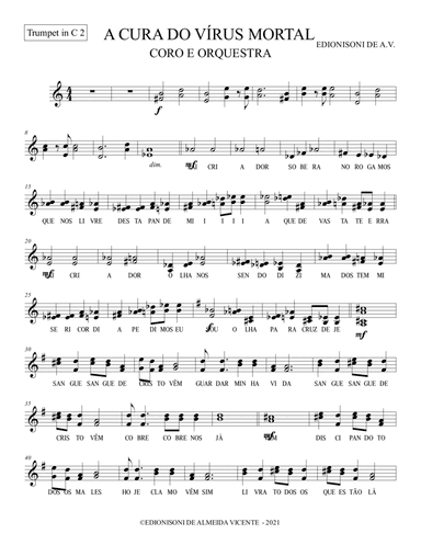 TRUMPET IN C - A CURA DO VÍRUS MORTAL PARA CORO E ORQUESTRA
