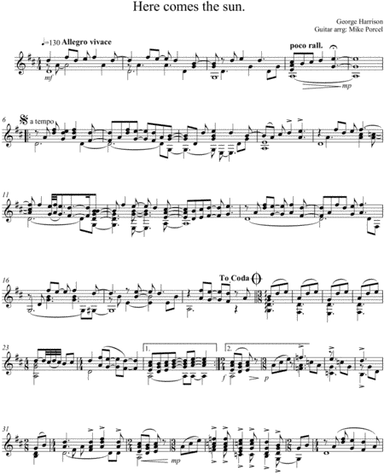Here Comes The Sun (arr. Mike Porcel)