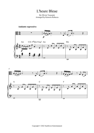 L'heure Bleue (arr. Kaiserin Rebecca)