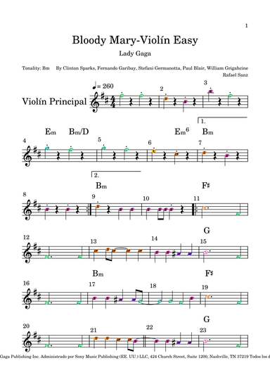 Bloody Mary (arr. Rafael Sanz)