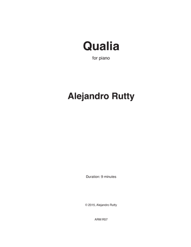 Qualia - for piano