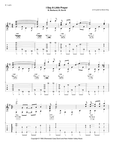 I Say A Little Prayer (arr. Steven King)