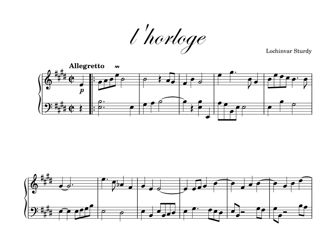 l'horloge