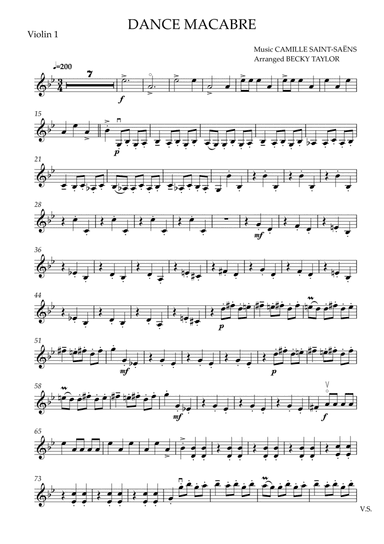 Dance Macabre - String Quartet (arr. Becky Taylor)