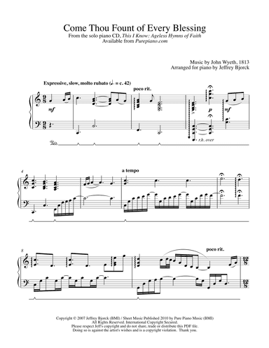 Come Thou Fount of Every Blessing (arr. Jeff Bjorck)