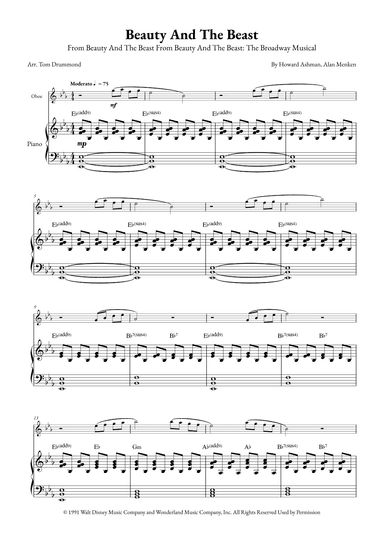 Beauty And The Beast (arr. Tom Drummond)