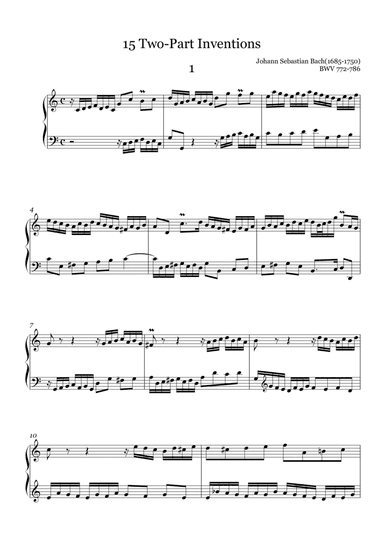 J.S.Bach:Two-Part Inventions(Complete)