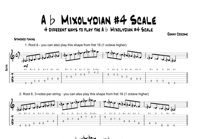 Ab Mixolydian #4 Scale (4 Ways to Play)