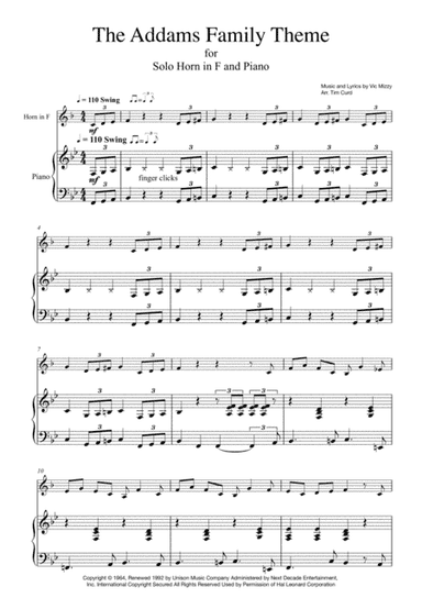 Addams Family Theme (arr. Tim Curd)