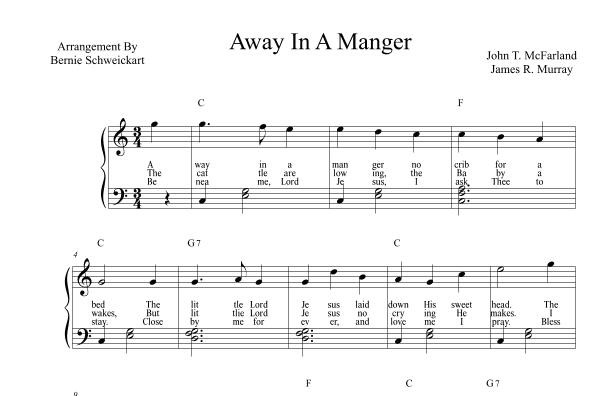 Away In A Manger (arr. Bernie Schweickart)
