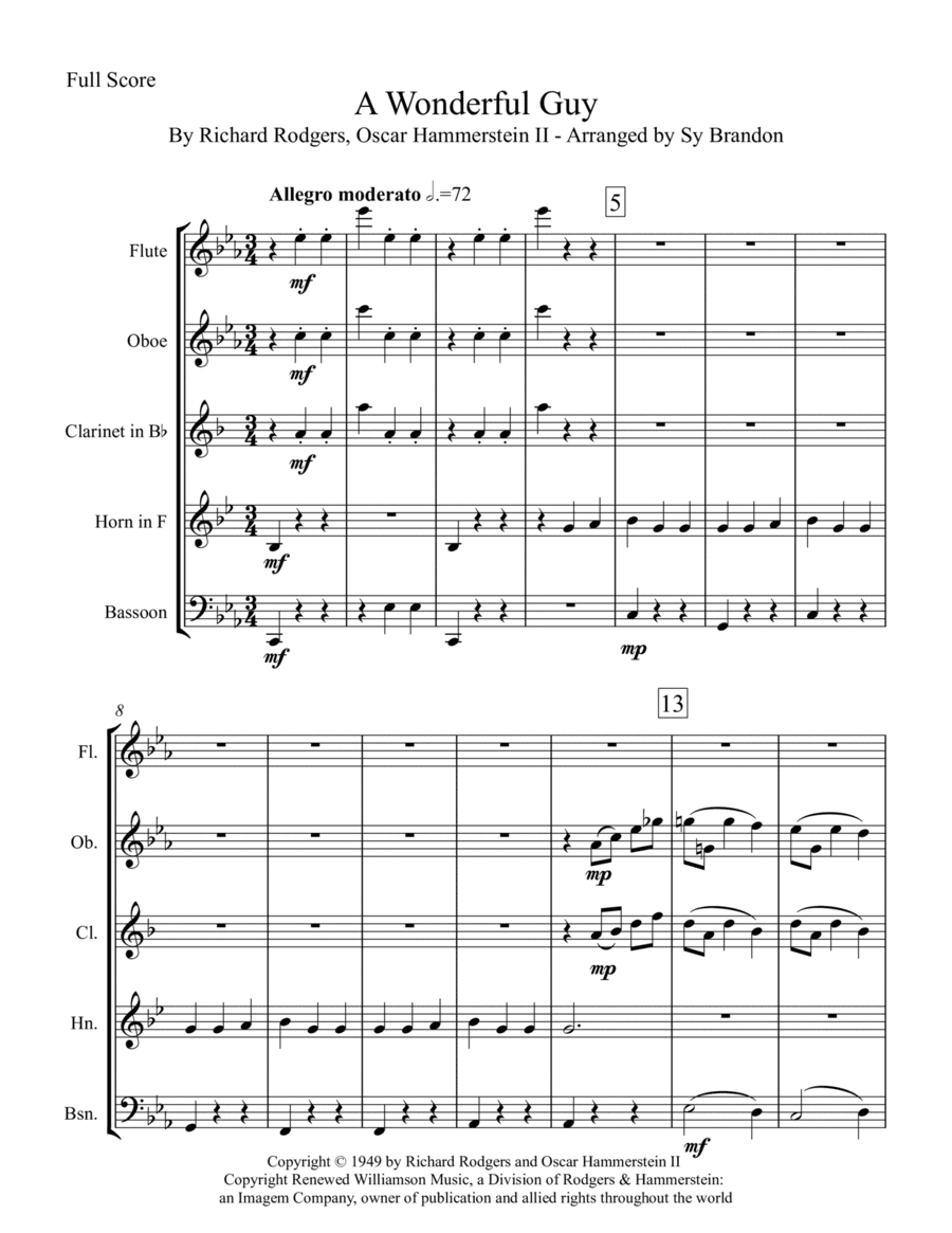 A Wonderful Guy (arr. Sy Brandon)