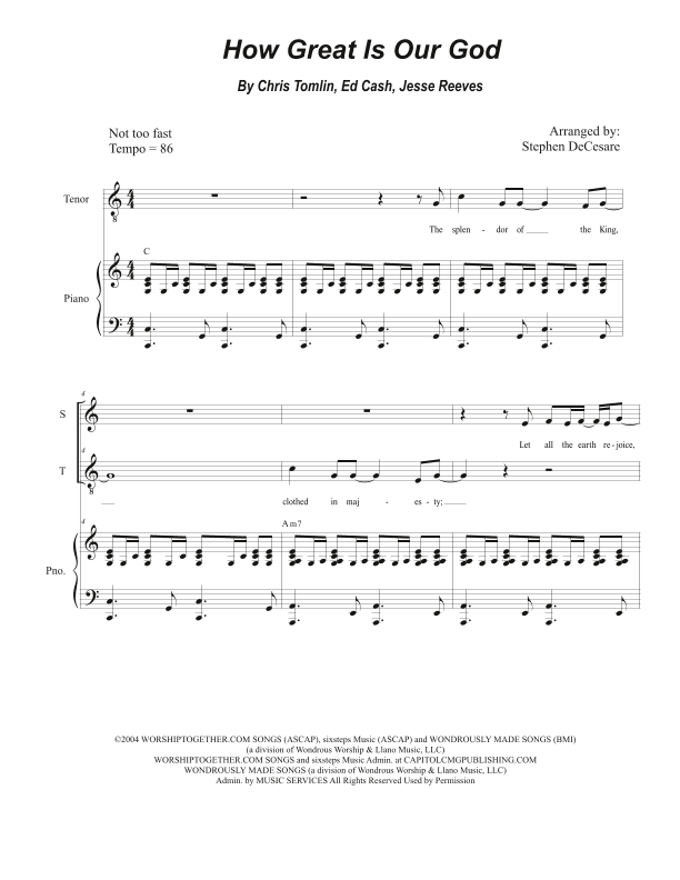 How Great Is Our God (arr. Stephen DeCesare)