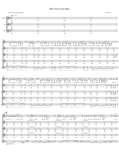 She Used To Be Mine from WAITRESS THE MUSICAL (arr. Evan Feist)