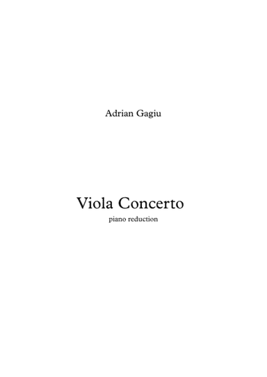 Viola Concerto, piano reduction, op. 18b