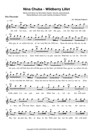Wildberry Lillet (arr. Michael Habrom)