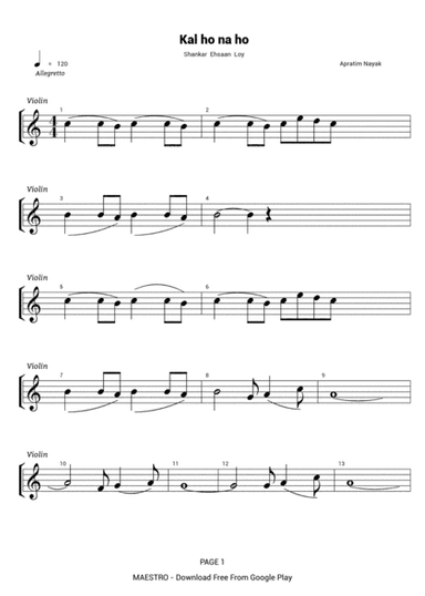 Kal Ho Na Ho (arr. Apratim Nayak)