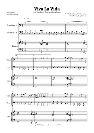 Viva La Vida (arr. Daniel Nakamura)