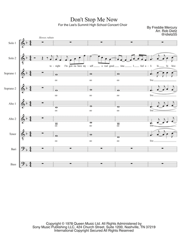 Don't Stop Me Now (arr. Rob Dietz)