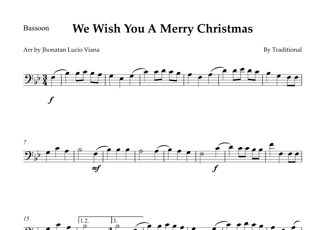 We Wish You A Merry Christmas (arr. Jhonatan Lucio Viana)