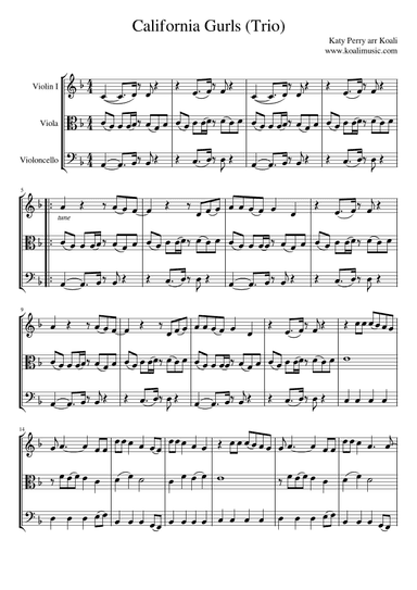 California Gurls (arr. KoaliMusic)