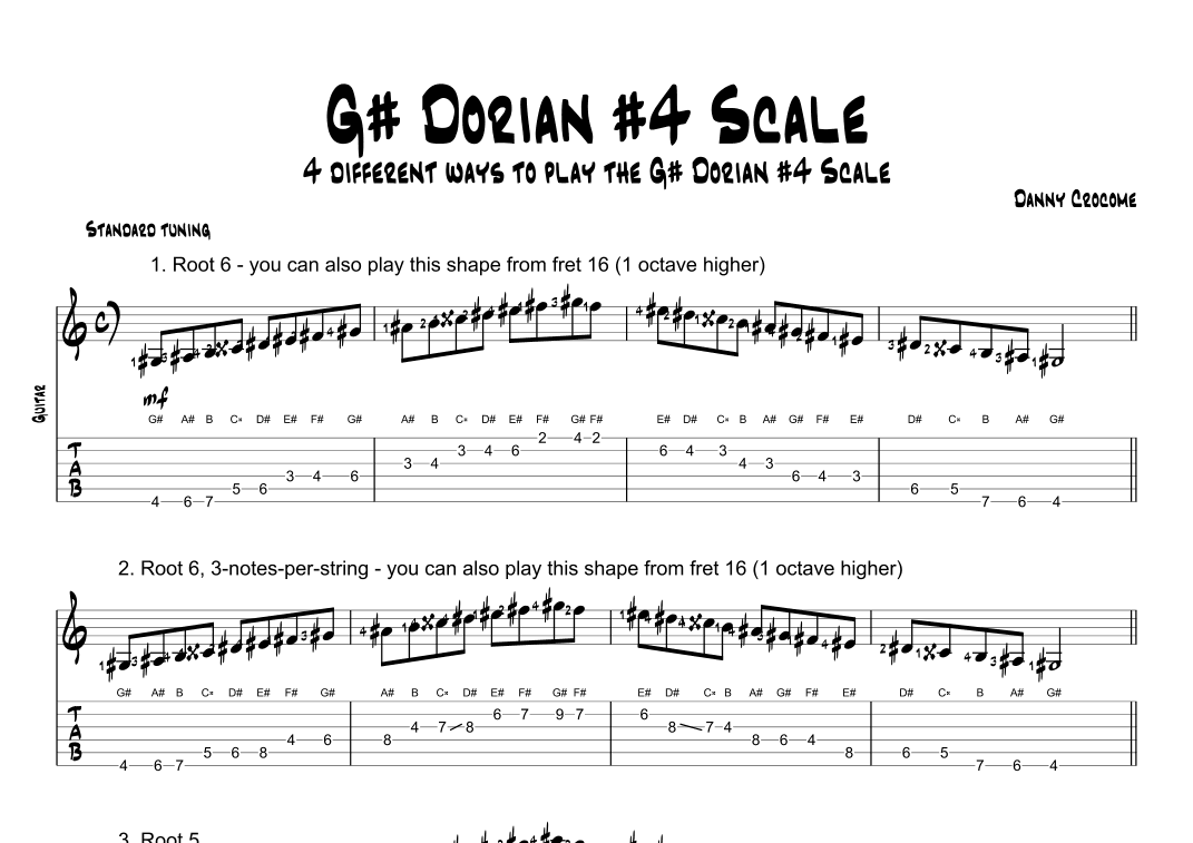 G# Dorian #4 Scale (4 Ways to Play)