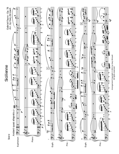 Sicilienne (Opus 78) (arr. Gary Bricault)
