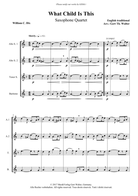 What Child Is This (arr. Gert Th. Walter)
