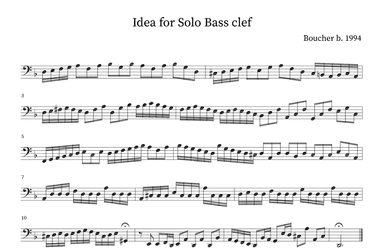 Idea for Bass Clef Solo