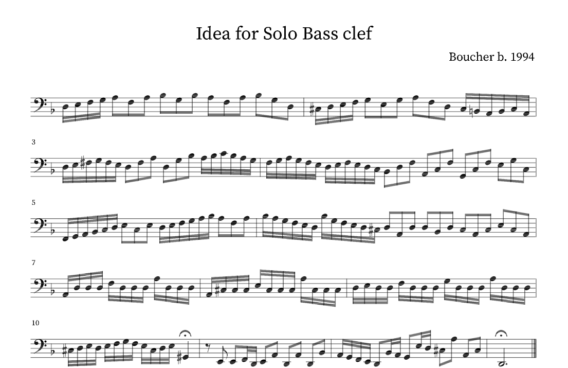 Idea for Bass Clef Solo