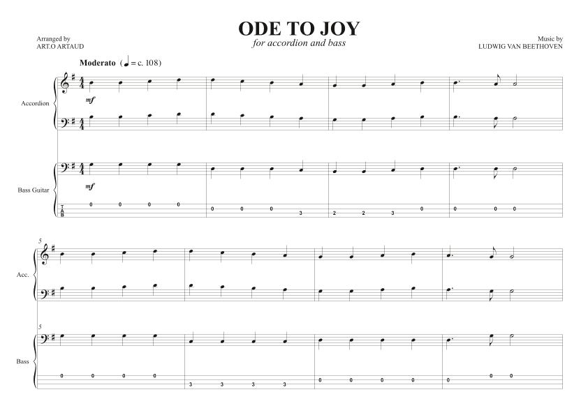 Ode to Joy (arr. Art.o Artaud)